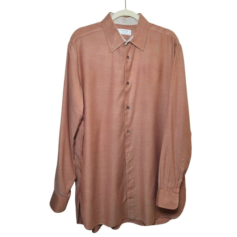 Liste Rouge Sur Mesure Paris Mens XL Cotton Cashmere Shirt France - Picture 2 of 12